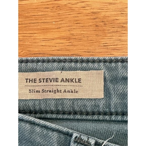AG Adriano Goldschmied Jeans Womens Green Stevie Ankle Slim Straight Leg‎ 27R - Picture 7 of 8